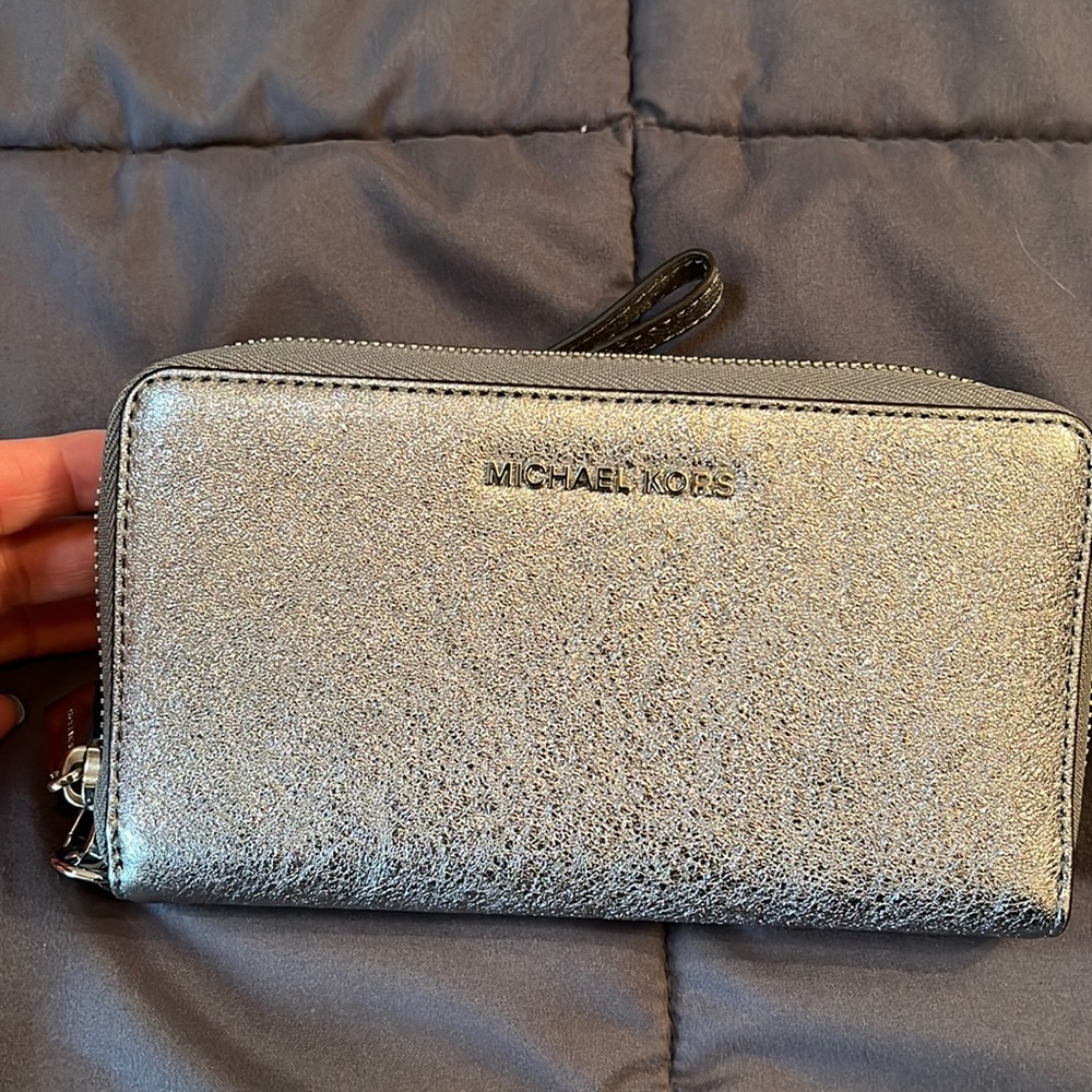 Silver Brand new Michale Kors wallet/ wristlet